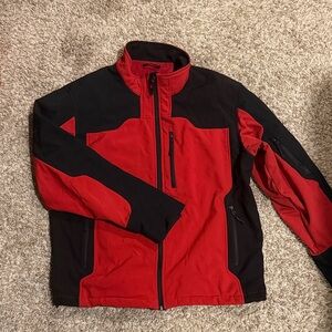Men's ‘Bass Earth’ Red and Black Jacket - XL